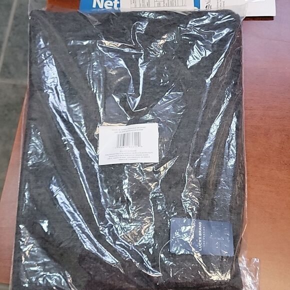 Lucky Brand Solid Brushed Scarf Charcoal Color - Picture 7 of 7